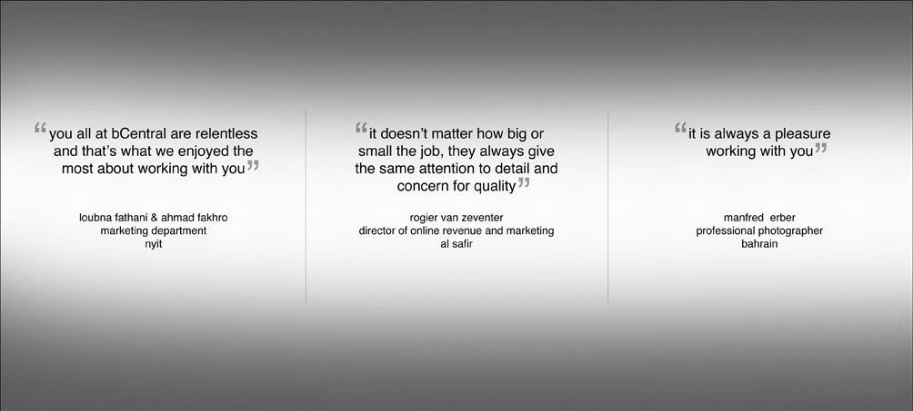 bCentral - testimonials